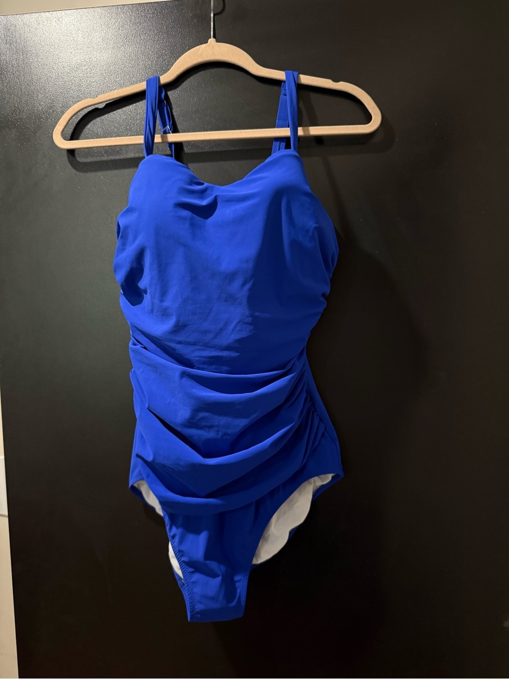 Profile By Gottex Tutti Fruitti Royal Blue One-Piece Swimsuit with Side Ruching